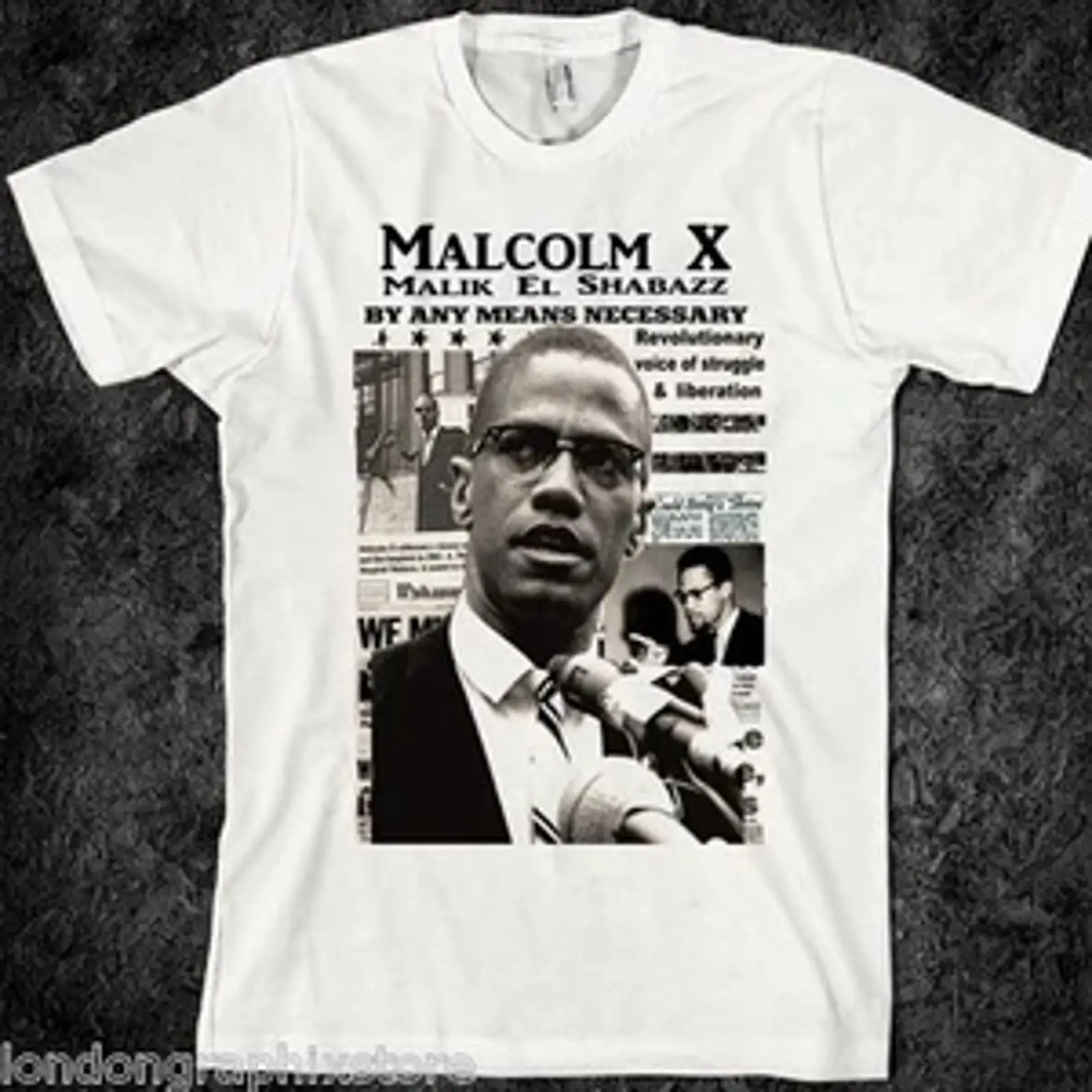 Vintage Fashion History - Kaos Malcolm X Black History Lives