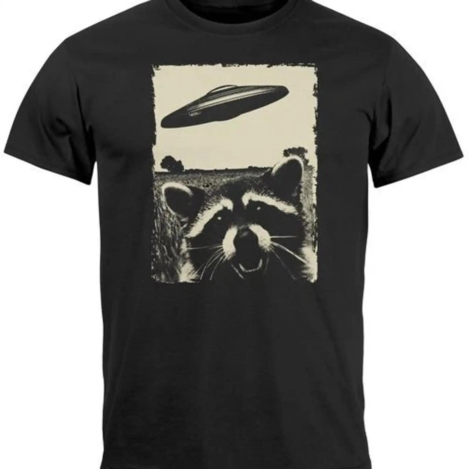 Vintage Fashion Herren - Kaos Pria UFO Beruang Beruang Alien