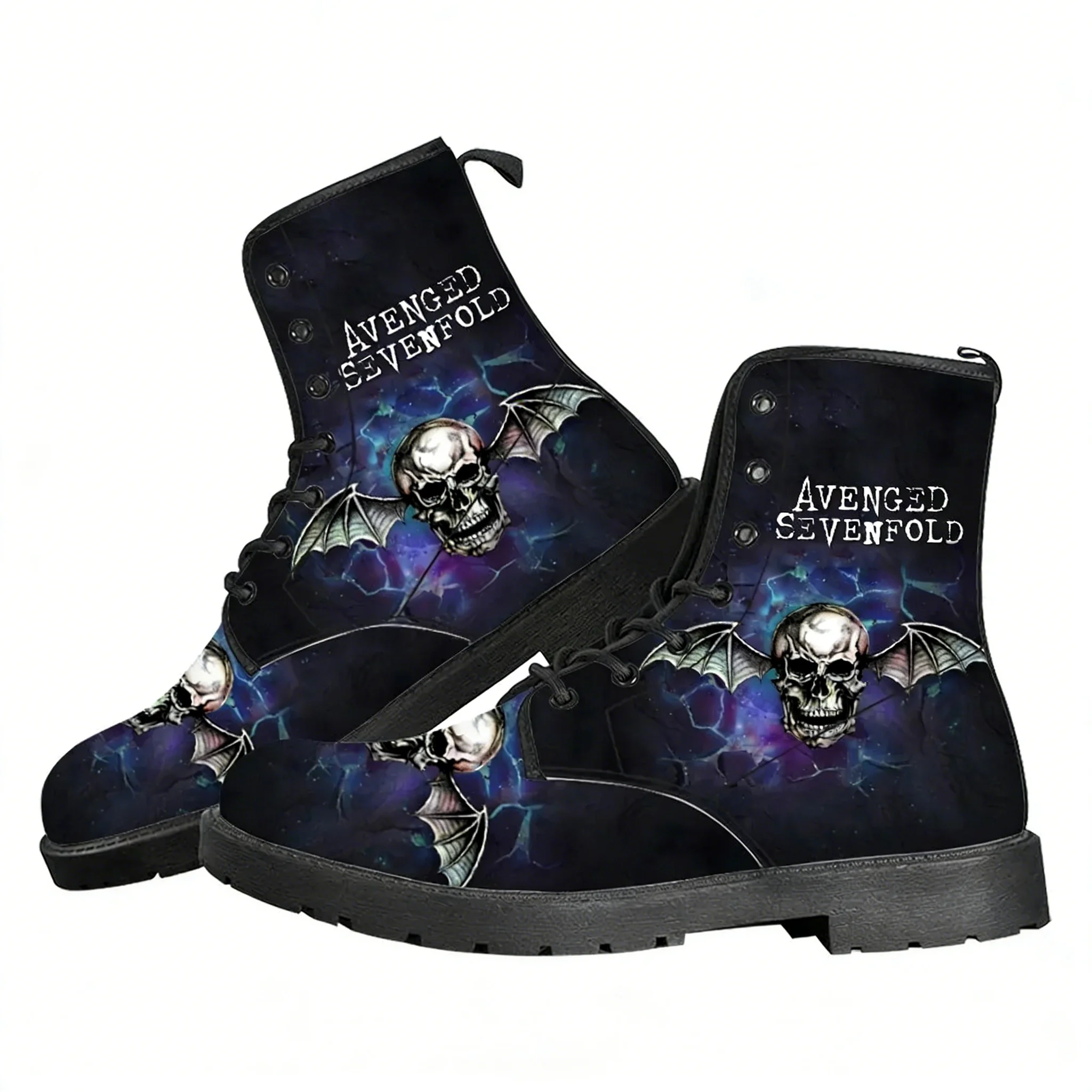 Vintage Fashion Mens - Avenged Sevenfold Recurring Nightmare Sepatu Bot