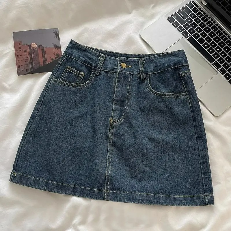 Vintage Y2K - Set Rok Denim Y2K: Jaket Kancing