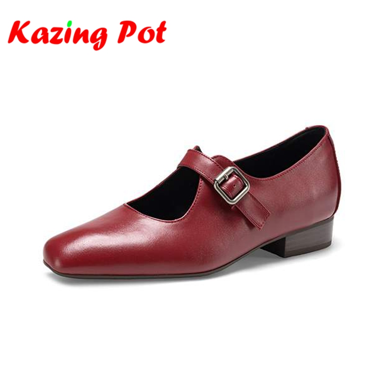 Vintage Fashion Rome - Krazing Pot Sepatu Hak Rendah Kulit