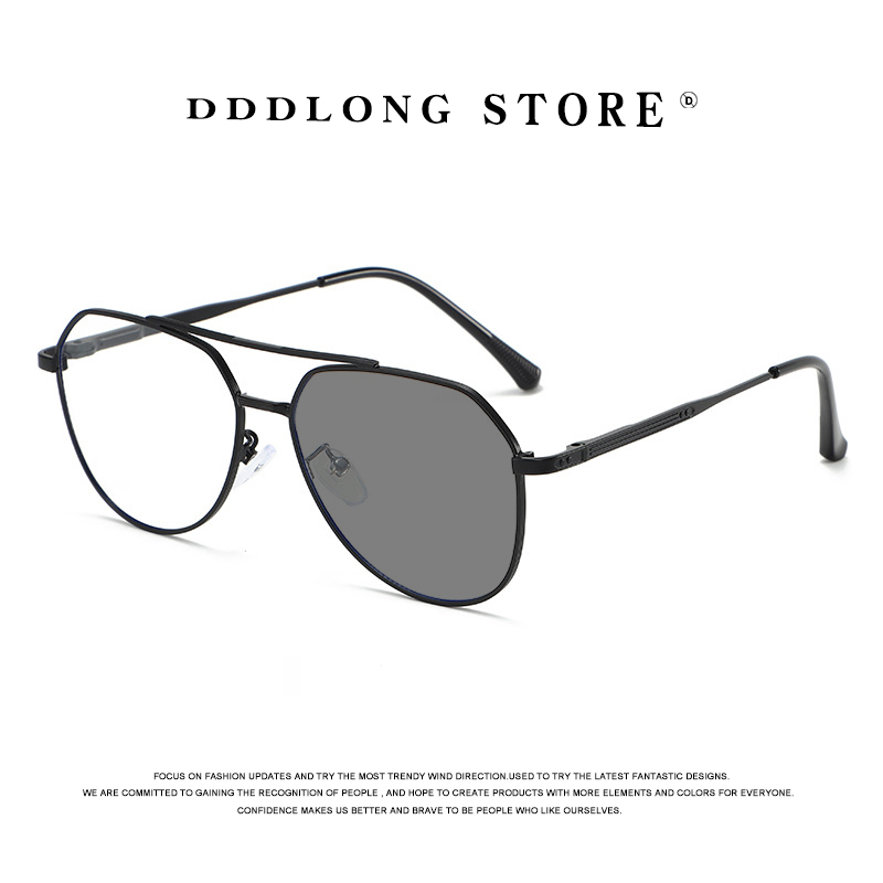 Vintage Fashion Streetwear - DDDLONG Kacamata Hitam Fotochromic Pilot Fashion