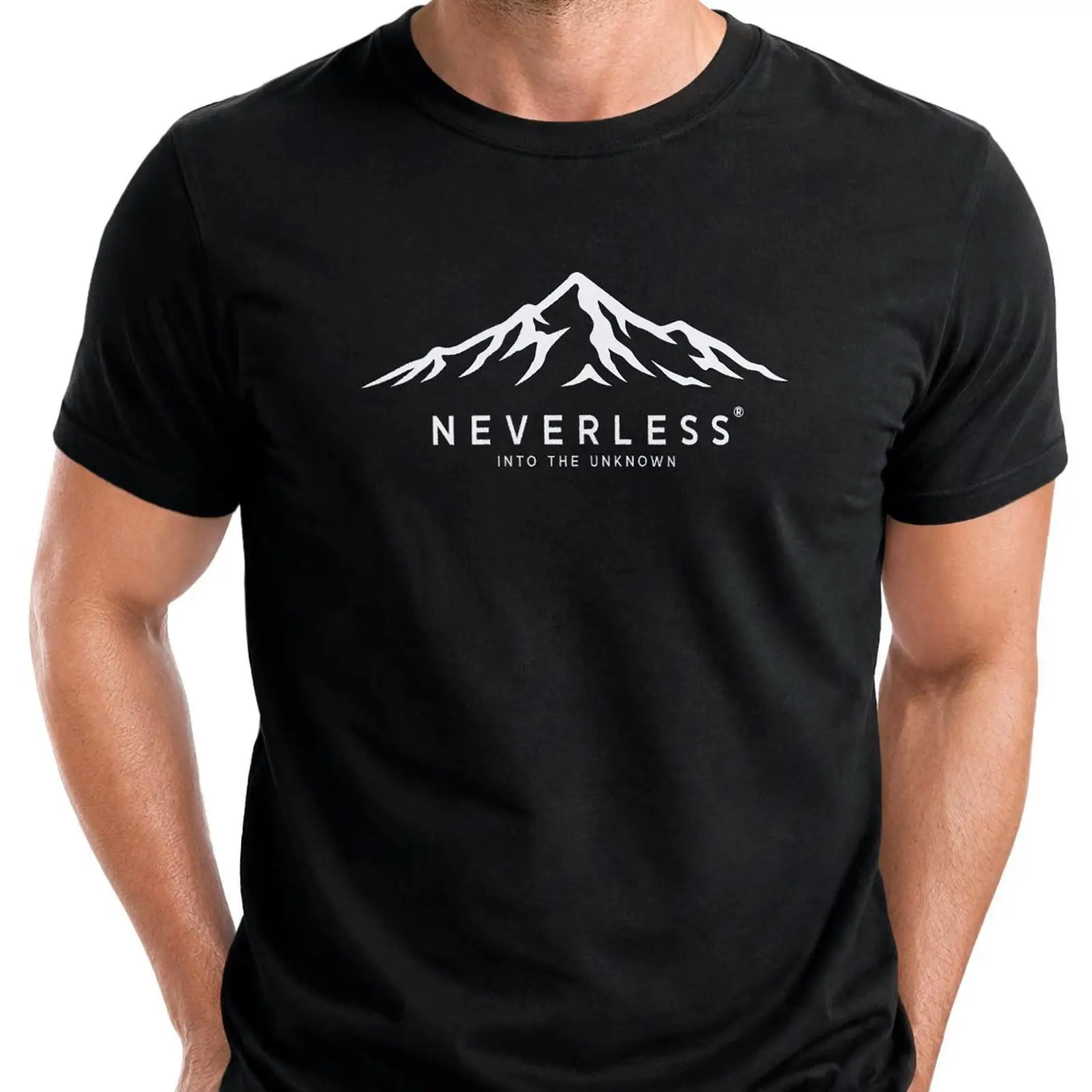 Vintage Fashion Herren - Kaos Cetak Neverless Herren Mountain Adventure