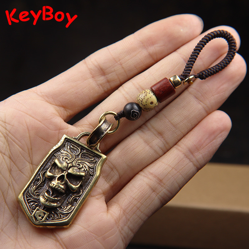 Vintage Fashion Tags - Liontin Gantungan Kunci Kepala Tengkorak Vintage