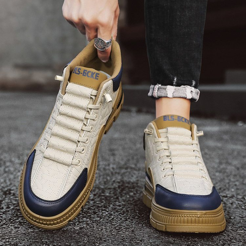 Vintage Fashion Mens - Sepatu Boots Pria Slip-On Platform Musim