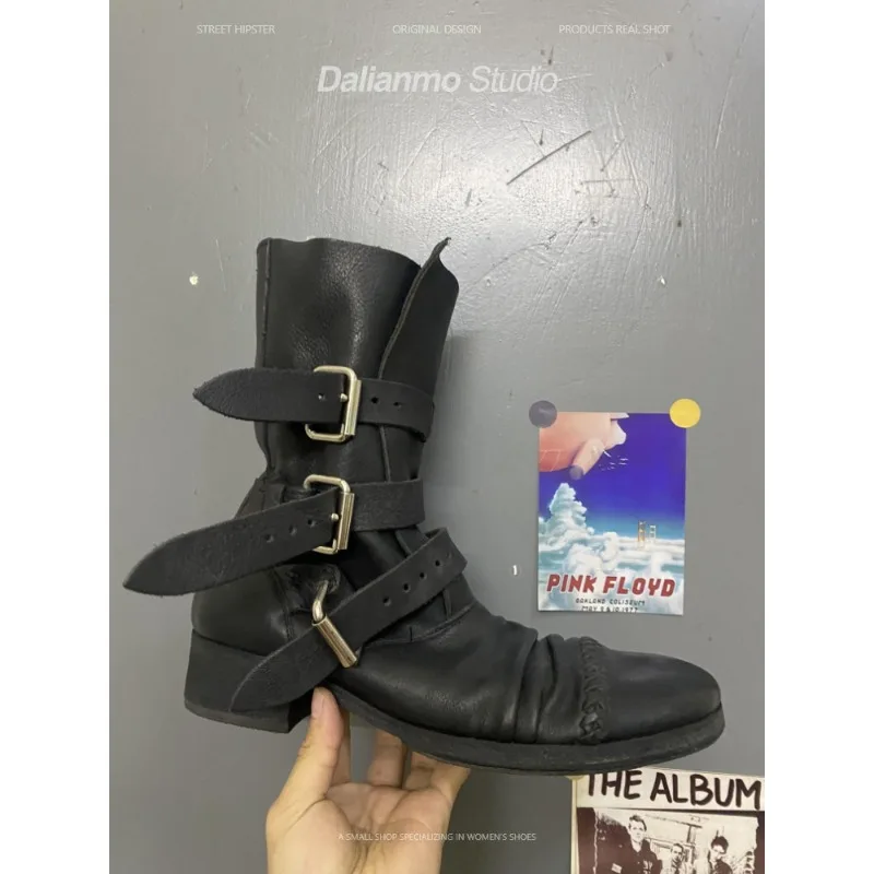 Sepatu Bot Kulit Asli Pria Mod - Vintage Fashion Mens ulasan dan harga