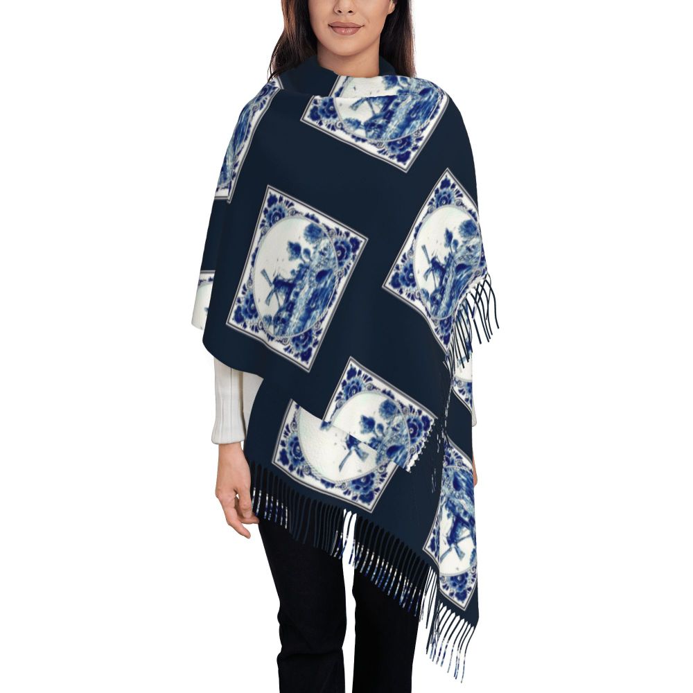 Syal Motif Kincir Angin dan Je - Vintage Fashion Shop ulasan dan harga