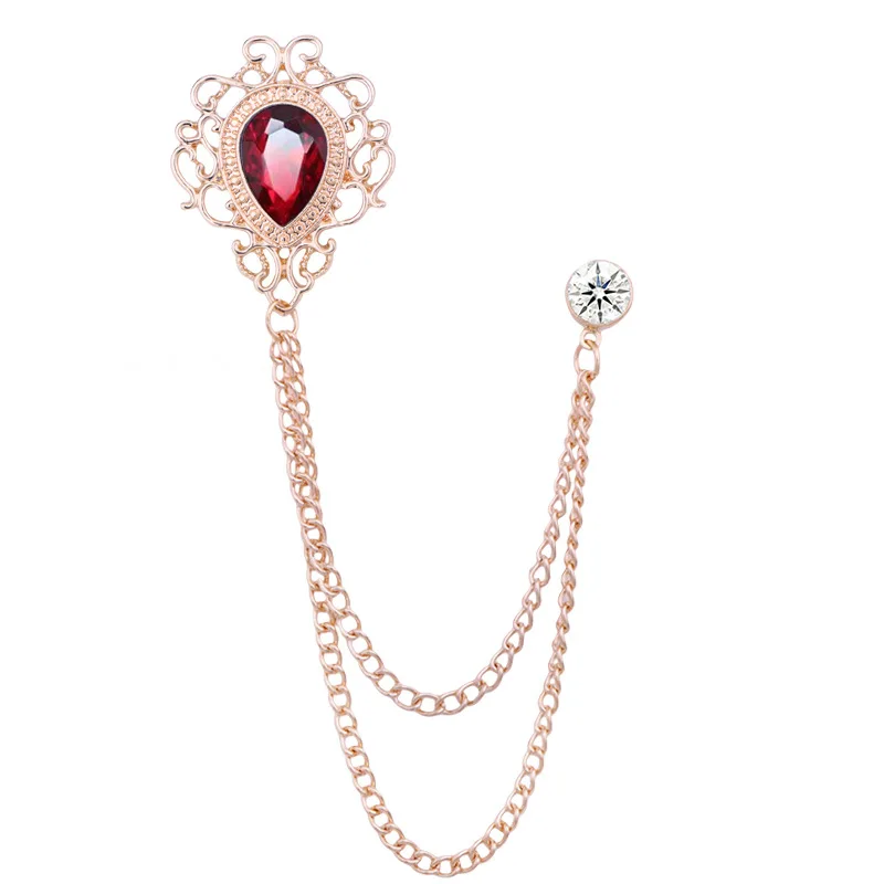 Pin Kerah Kristal Berlian Imit - Vintage Fashion Mens ulasan dan harga