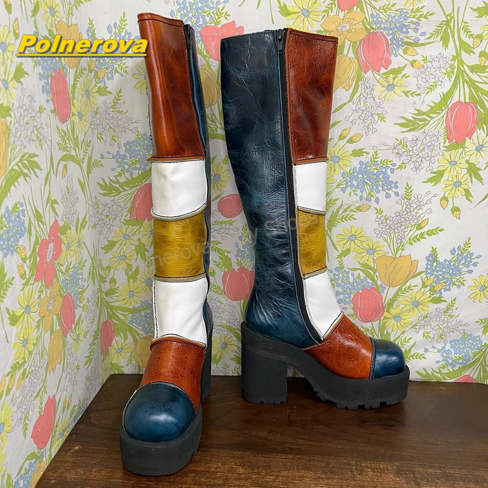 Sepatu Boots Kulit Wanita Retr - Vintage Fashion Y2K ulasan dan harga