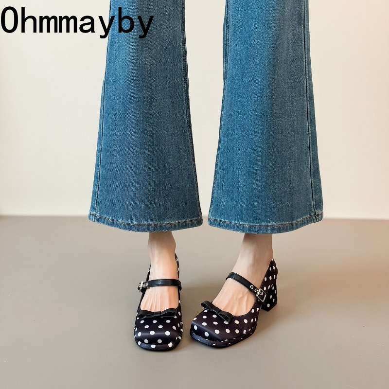 Sepatu Mary Jane Wanita Motif  - Vintage Fashion Female ulasan dan harga