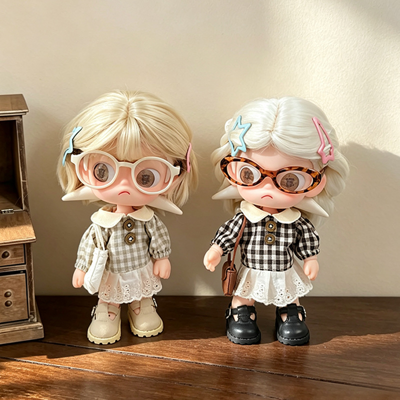 Gaun Boneka Kotak-kotak Manis  - Vintage Fashion Dolls ulasan dan harga