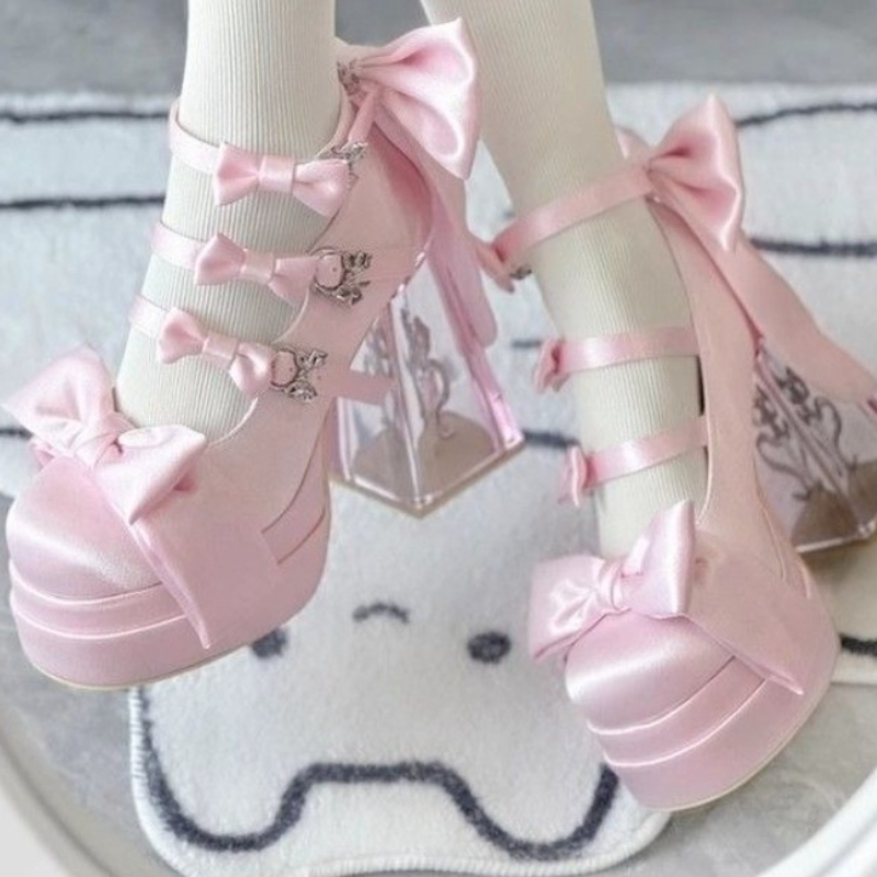 Sepatu Hak Tinggi Gaya Lolita  - Vintage Y2K ulasan dan harga