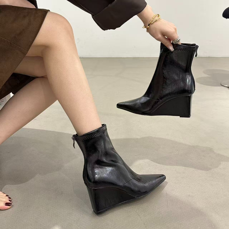 Sepatu Bot Wanita Musim Gugur  - Vintage Fashion Female ulasan dan harga