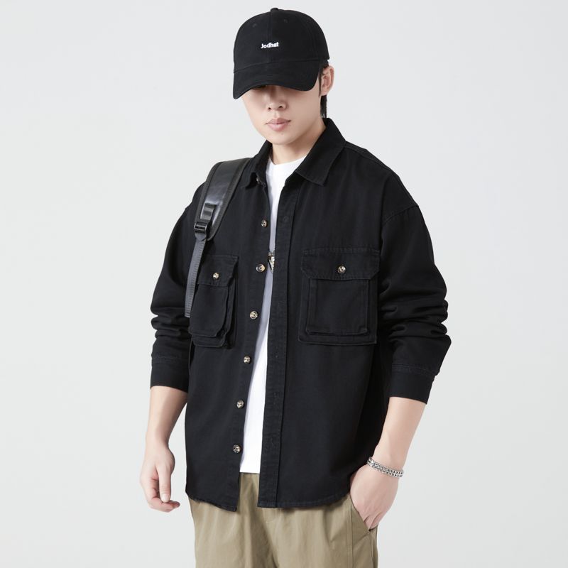 Kemeja Perkakas Katun Murni Bl - Vintage Fashion Streetwear ulasan dan harga