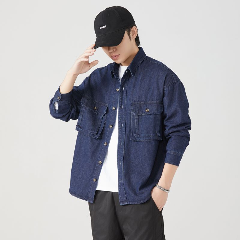 Kemeja Perkakas Katun Murni Bl - Vintage Fashion Streetwear ulasan dan harga