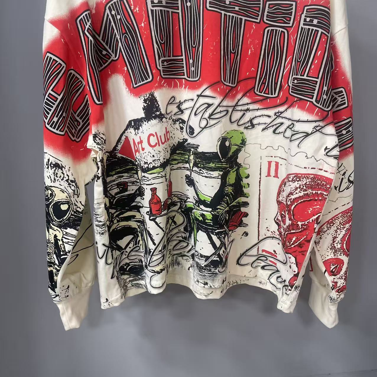 Kaos Lengan Panjang MIXED-EMOT - Vintage Fashion Streetwear ulasan dan harga
