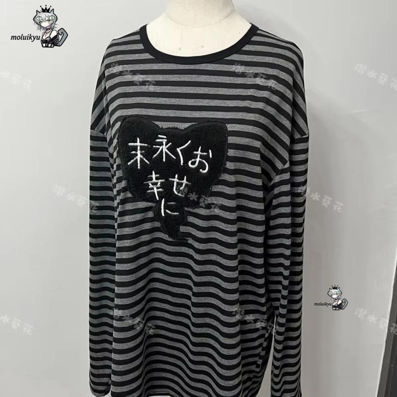 Kaos Lengan Panjang Kerah O Vi - Vintage Fashion Y2K ulasan dan harga