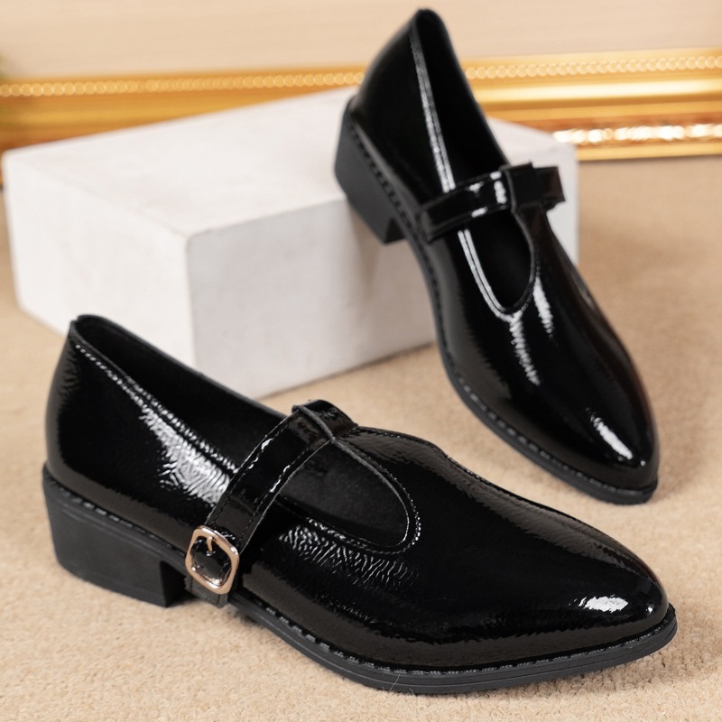 Sepatu Hak Tebal Tali T Musim  - Vintage Fashion Rome ulasan dan harga