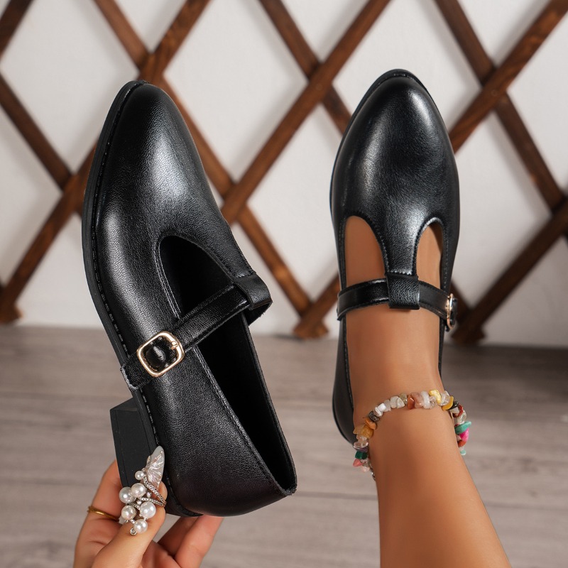 Sepatu Hak Tebal Tali T Musim  - Vintage Fashion Rome ulasan dan harga