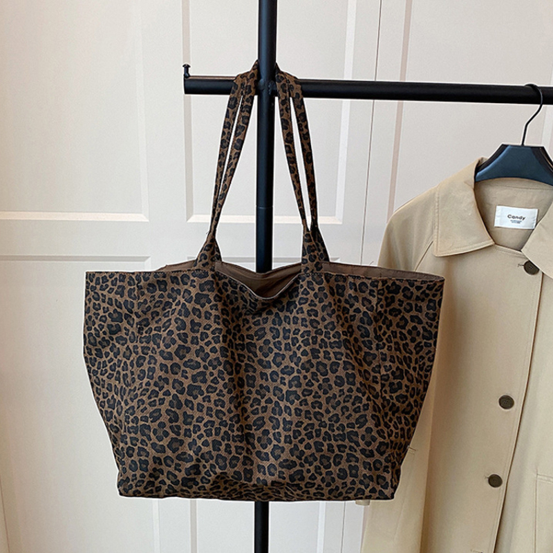 Tas Tote Wanita Motif Leopard  - Vintage Fashion Shop ulasan dan harga