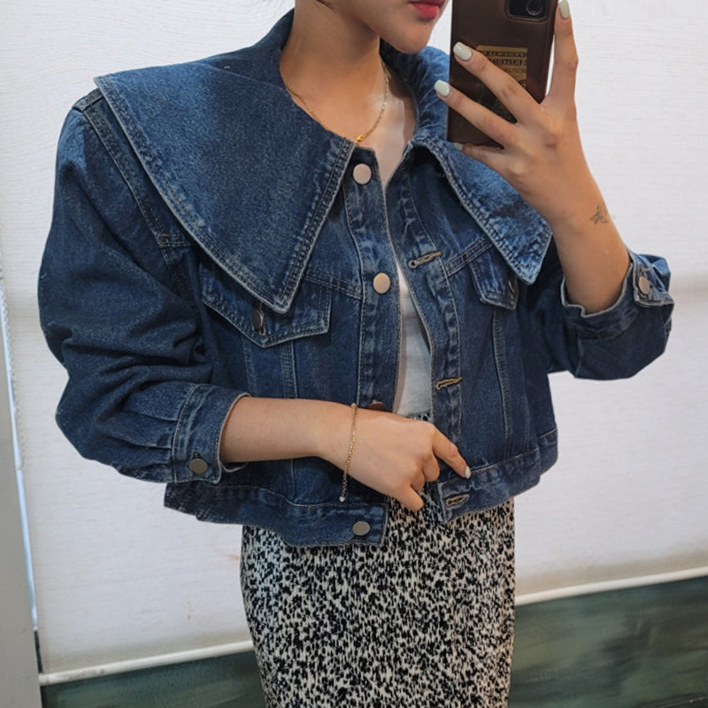 Jaket Denim Pendek Lengan Panj - Vintage Fashion Dolls ulasan dan harga