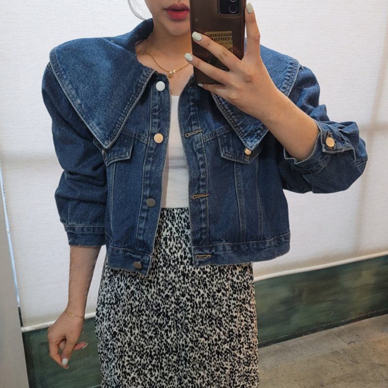 Jaket Denim Pendek Lengan Panj - Vintage Fashion Dolls ulasan dan harga