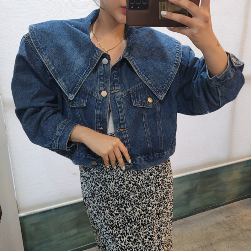 Jaket Denim Pendek Lengan Panj - Vintage Fashion Dolls ulasan dan harga