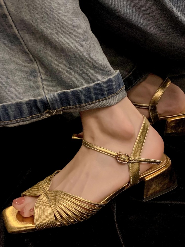 Sandal berongga hak tinggi wan - Vintage Fashion Rome ulasan dan harga