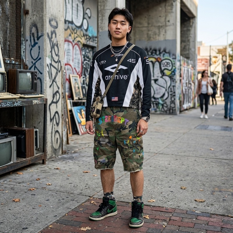 Setelan Pakaian Pria Hip Hop Y - Vintage Y2K ulasan dan harga