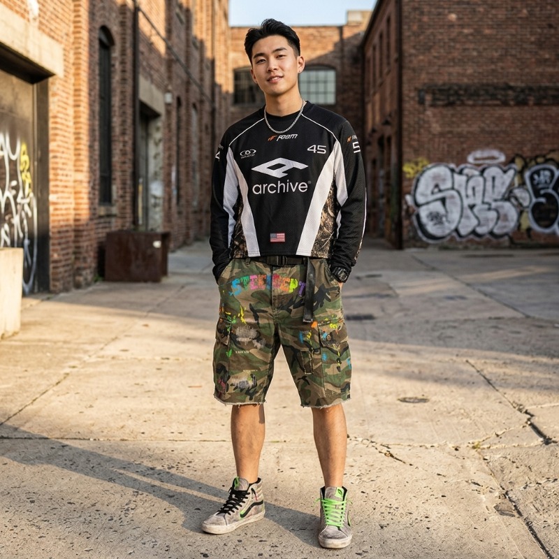 Setelan Pakaian Pria Hip Hop Y - Vintage Y2K ulasan dan harga