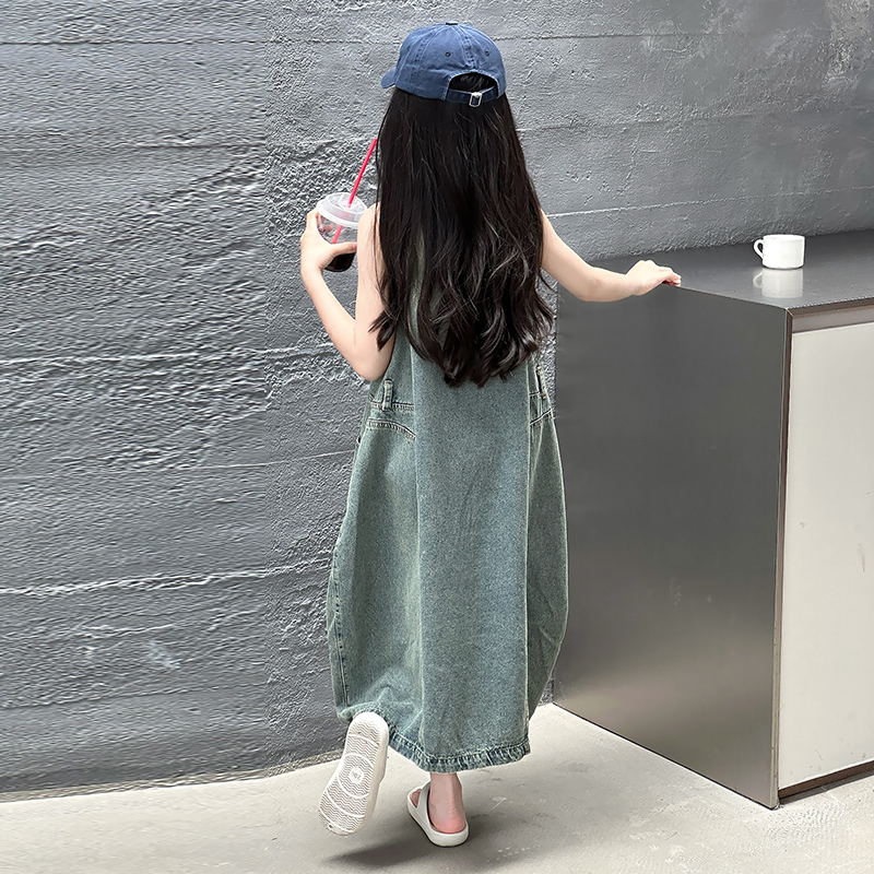 Gaun Denim Tanpa Lengan Kualit - Vintage Fashion Streetwear ulasan dan harga