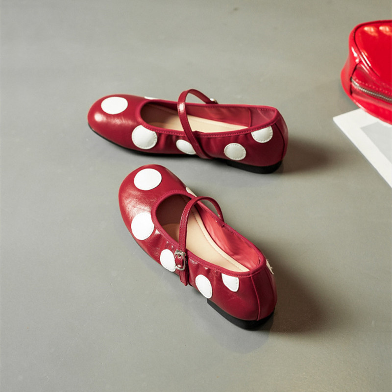 Sepatu Mary Janes Polka Dot Vi - Vintage Fashion Rome ulasan dan harga
