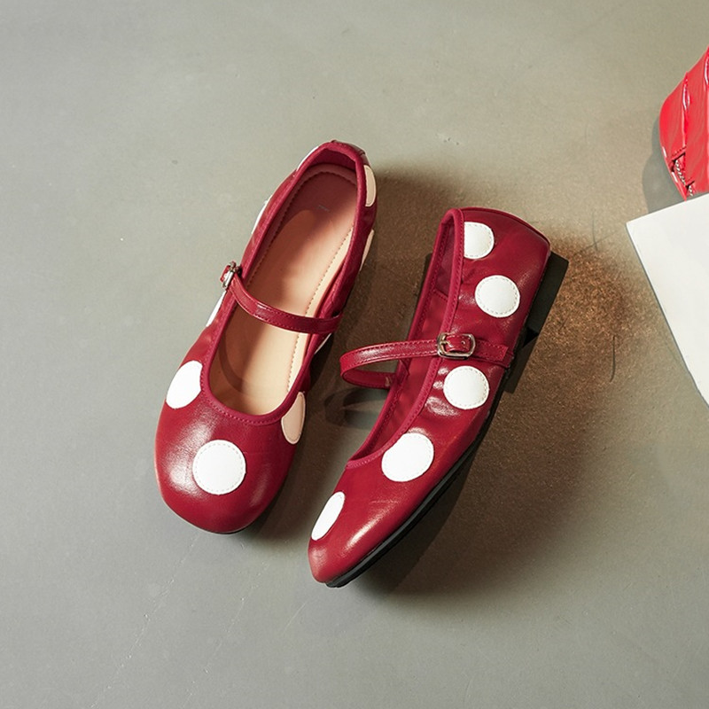 Sepatu Mary Janes Polka Dot Vi - Vintage Fashion Rome ulasan dan harga