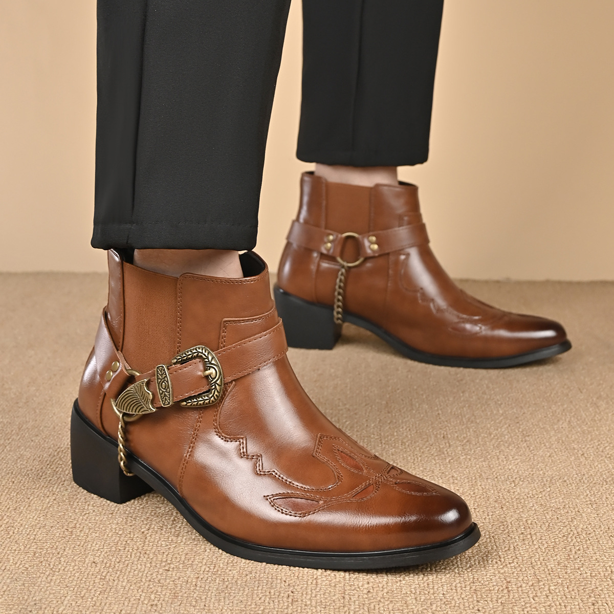 Sepatu Boots Kulit Vintage Pri - Vintage Fashion Mens ulasan dan harga