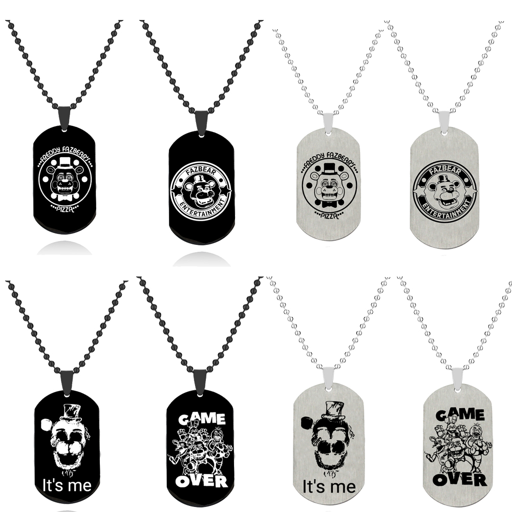 Kalung baja tahan karat Freddy - Vintage Fashion Tags ulasan dan harga