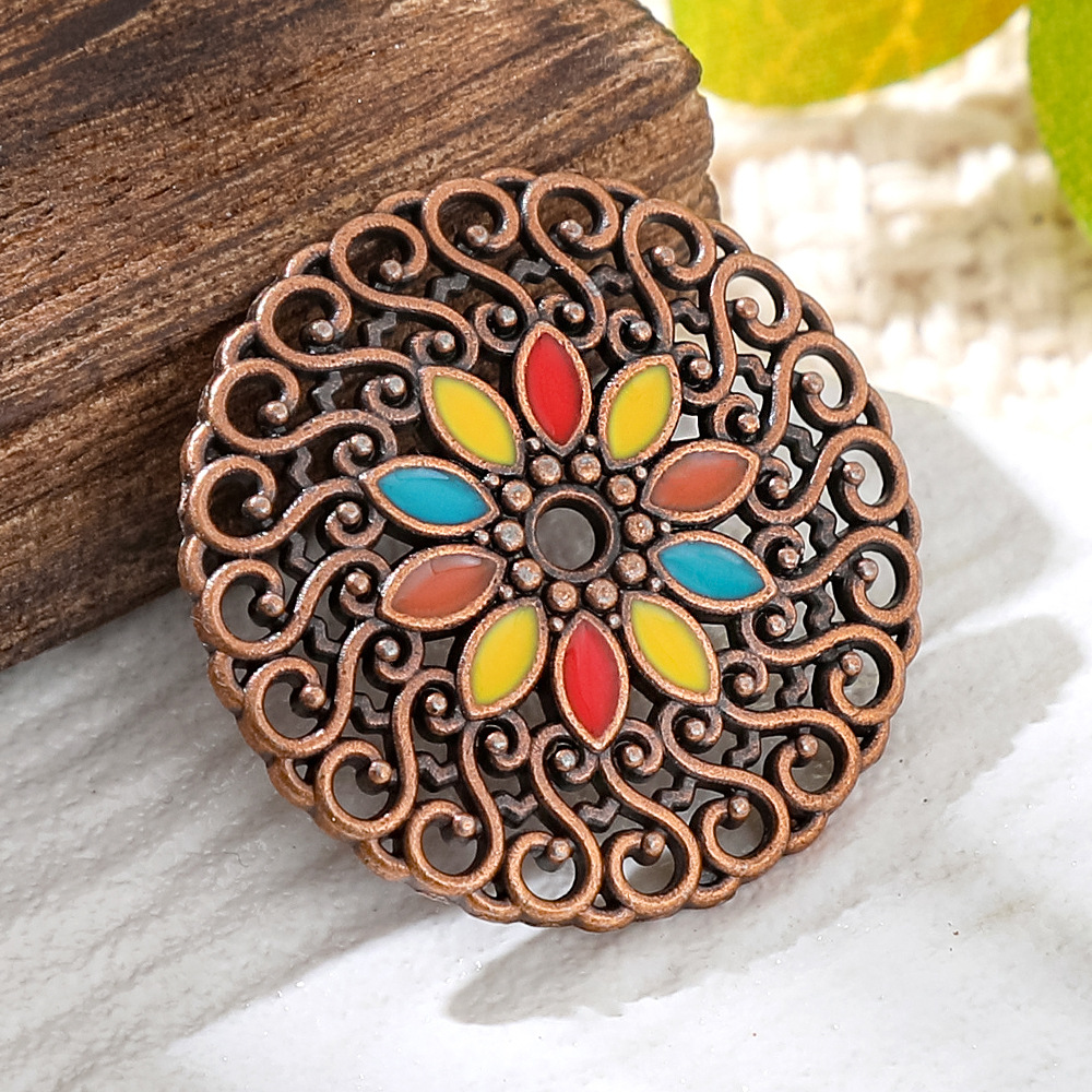 Liontin Bulat Enamel Tembaga P - Vintage Fashion Tumblr ulasan dan harga