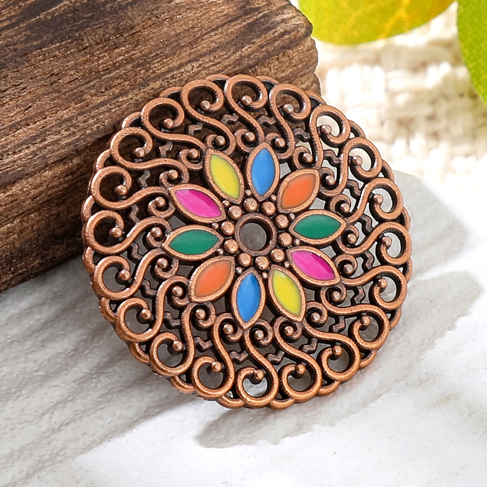 Liontin Bulat Enamel Tembaga P - Vintage Fashion Tumblr ulasan dan harga