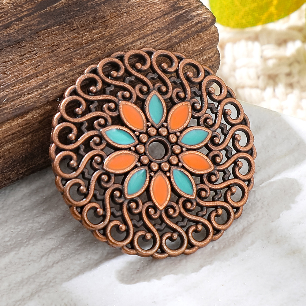 Liontin Bulat Enamel Tembaga P - Vintage Fashion Tumblr ulasan dan harga