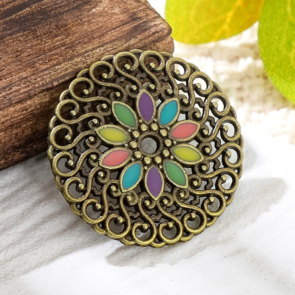 Liontin Bulat Enamel Tembaga P - Vintage Fashion Tumblr ulasan dan harga