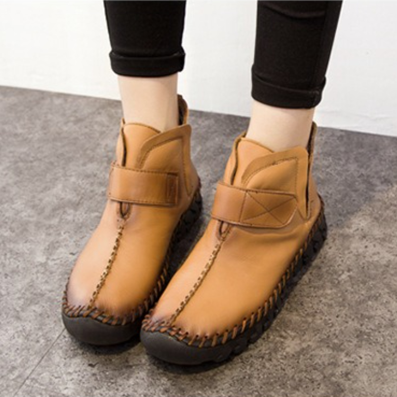 Sepatu Boots Kulit Asli Wanita - Vintage Fashion Rome ulasan dan harga